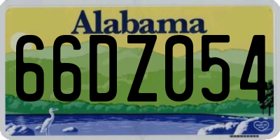 AL license plate 66DZ054