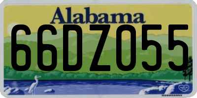 AL license plate 66DZ055