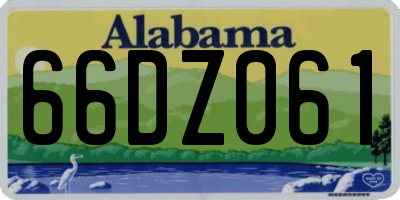 AL license plate 66DZ061