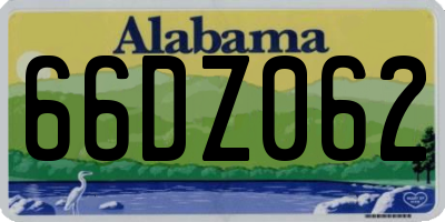 AL license plate 66DZ062