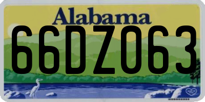 AL license plate 66DZ063