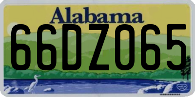 AL license plate 66DZ065