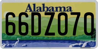 AL license plate 66DZ070