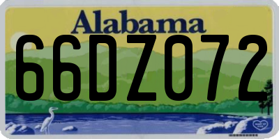 AL license plate 66DZ072