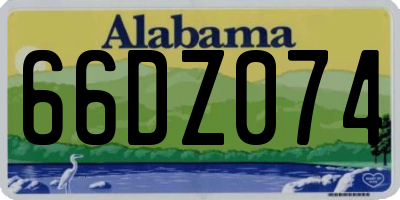 AL license plate 66DZ074
