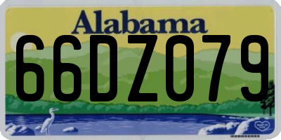 AL license plate 66DZ079