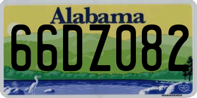AL license plate 66DZ082