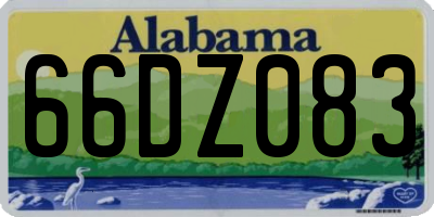 AL license plate 66DZ083