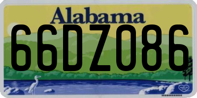 AL license plate 66DZ086