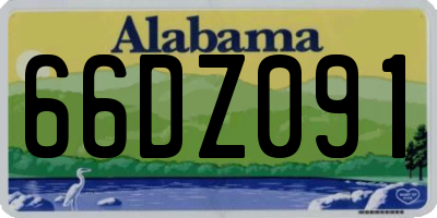AL license plate 66DZ091
