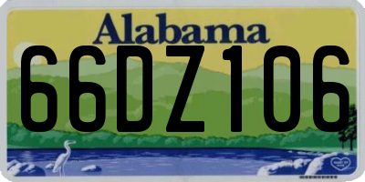 AL license plate 66DZ106