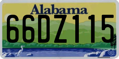 AL license plate 66DZ115