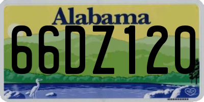 AL license plate 66DZ120