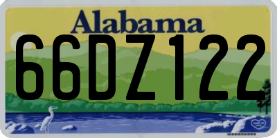 AL license plate 66DZ122