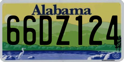 AL license plate 66DZ124