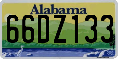 AL license plate 66DZ133
