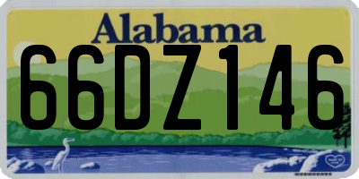 AL license plate 66DZ146