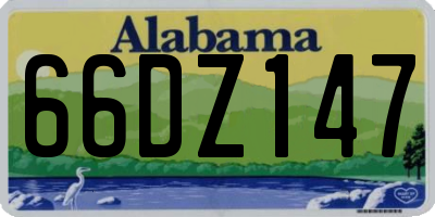 AL license plate 66DZ147