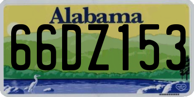 AL license plate 66DZ153