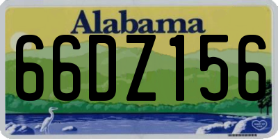 AL license plate 66DZ156