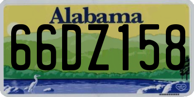AL license plate 66DZ158