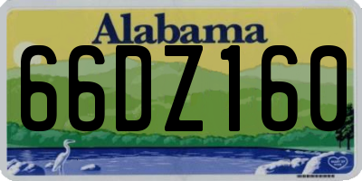 AL license plate 66DZ160