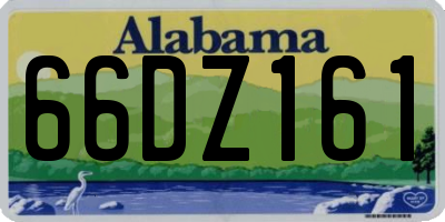 AL license plate 66DZ161