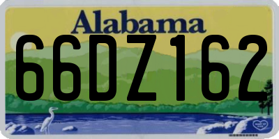 AL license plate 66DZ162