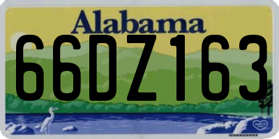 AL license plate 66DZ163