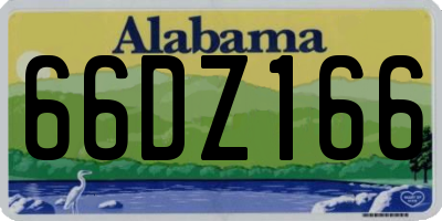 AL license plate 66DZ166