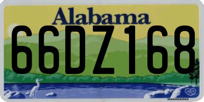 AL license plate 66DZ168