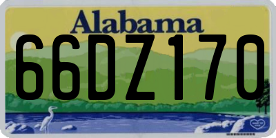 AL license plate 66DZ170