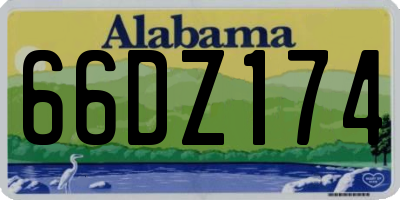AL license plate 66DZ174