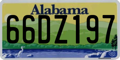 AL license plate 66DZ197