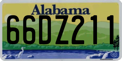 AL license plate 66DZ211