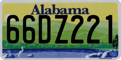 AL license plate 66DZ221