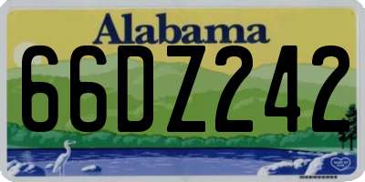 AL license plate 66DZ242