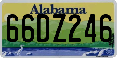 AL license plate 66DZ246