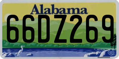AL license plate 66DZ269