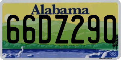 AL license plate 66DZ290