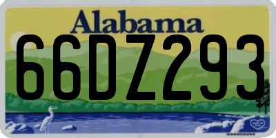 AL license plate 66DZ293