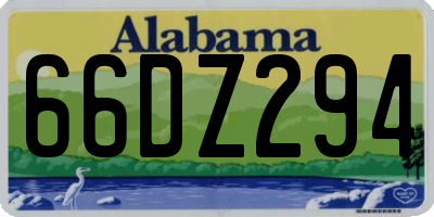 AL license plate 66DZ294