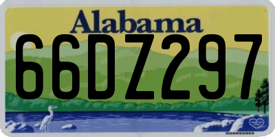 AL license plate 66DZ297
