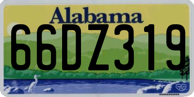 AL license plate 66DZ319