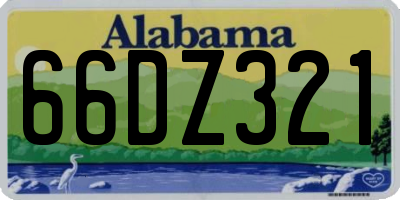 AL license plate 66DZ321