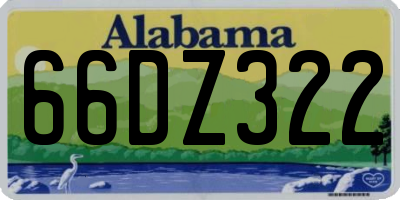 AL license plate 66DZ322