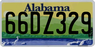 AL license plate 66DZ329