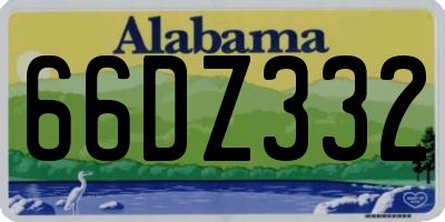 AL license plate 66DZ332