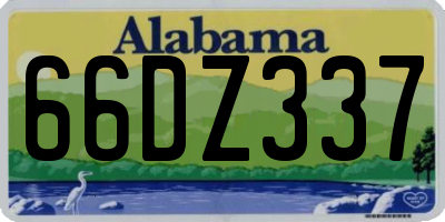 AL license plate 66DZ337
