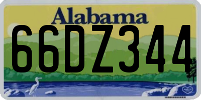 AL license plate 66DZ344
